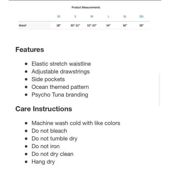 Psycho Tuna Ivory Crab Starfish Bottom Feeders Swim Trunks Board Shorts NWT - Picture 6 of 6